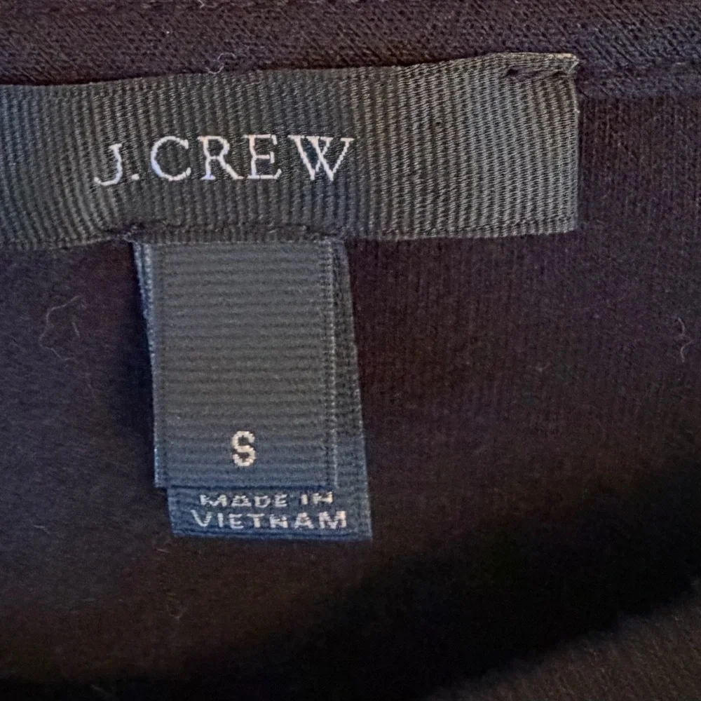 J. Crew Sweatshirt Black Tie Sleeve S